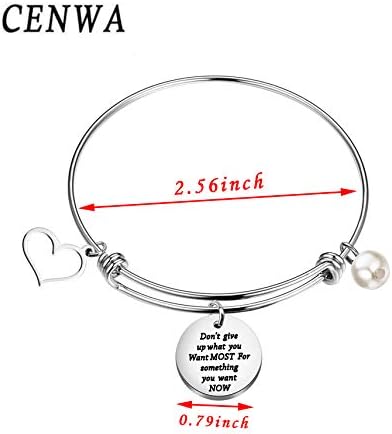 CENWA Motivation Gift Don’t Give Up What You Want Most for Something You Want Now Bracelet Goals and Dreams Gift Weight Loss Gift 2 CENWA Motivation Gift Don’t Give Up What You Want Most for Something You Want Now Bracelet Goals and Dreams Gift Weight Loss Gift