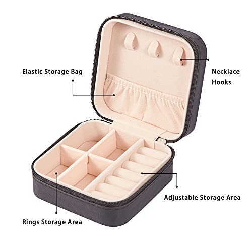 Leture LT28 Pu Leather Small Jewelry Box, Travel Portable Jewelry Case For Ring, Pendant, Earring, Necklace, Bracelet Organizer Storage Holder Boxes thumb #2