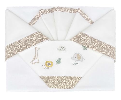 ANDY & HELEN® Completo lenzuolo culla/carrozzina ricamato + sotto con