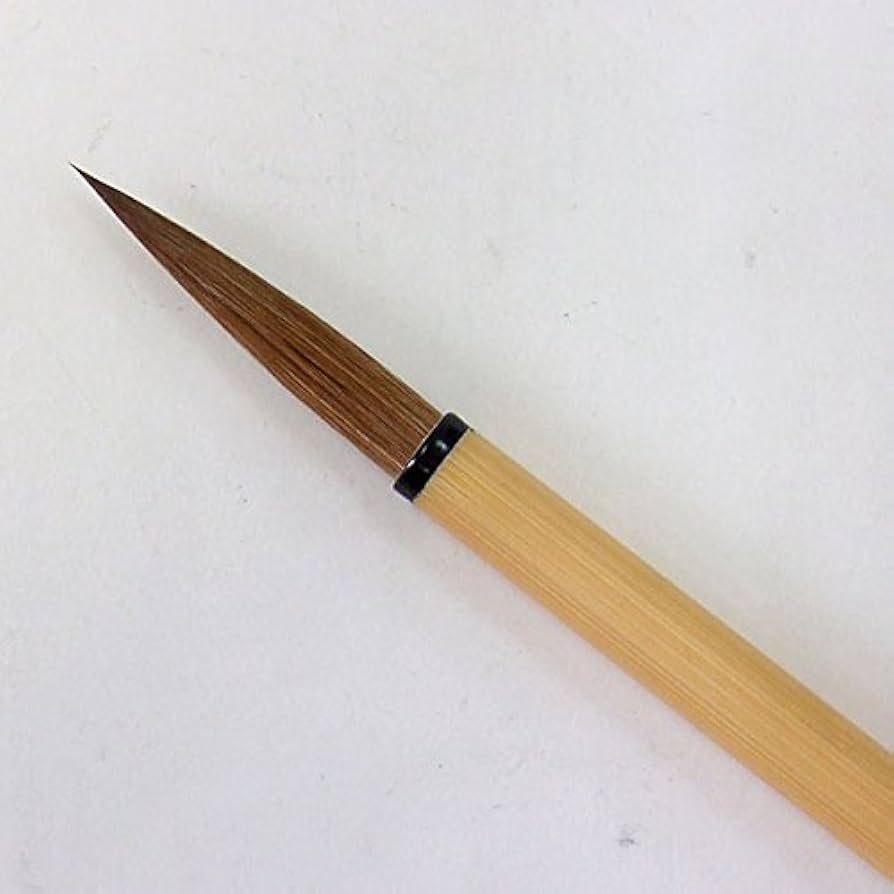 ⭕書道　習字　仮名条幅用筆　新品 Amazon.co.jp: 書道筆 仮名条幅用筆 大 7.5mm×45mm 5号 いたち毛