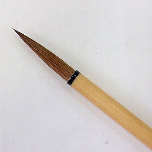 Amazon.co.jp: 書道筆 仮名条幅用筆 小 6mm×38mm 7号 いたち毛 かな筆
