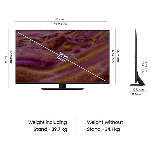 Image of Samsung 189 cm (75 inches) 4K Ultra HD Mini-LED Neo-QLED Smart TV QA75QN90FAUXXL