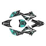 Kalair GFX Graphics Kit for Kawasaki KLX 110 (2010-2024) Speed Series Teal-shift 16 Mil - Dirt bike Custom Racing Graphics Decals Stickers Kit, no-plastics