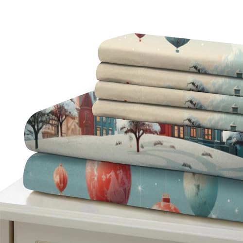 Montgolfière housse de couette hypoallergénique 3D avec fermeture éclair pour lit King - 6