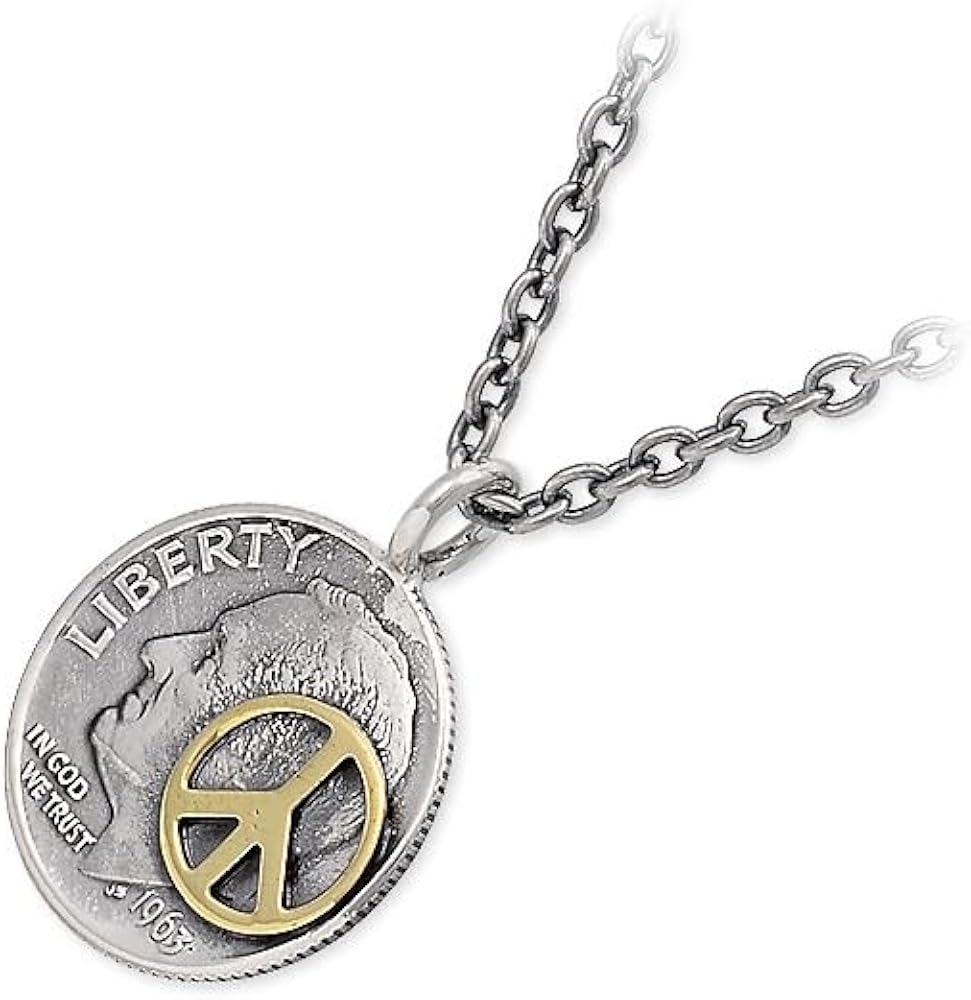Amazon | [ノースワークス] ネックレス メンズ シルバー コイン