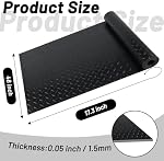 U0U 48" x17.3" Workbench Mat,Black PVC Waterproof Work Bench Pad,1.5mm Thick DIY Worktable Mat Workbench Cover for Protects Work Bench Tabletop (Black, 47.2" x17.3")