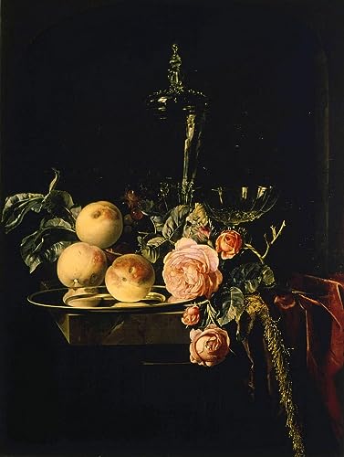 Tableau Roses et pêches sublime l'ambiance vintage de votre chambre