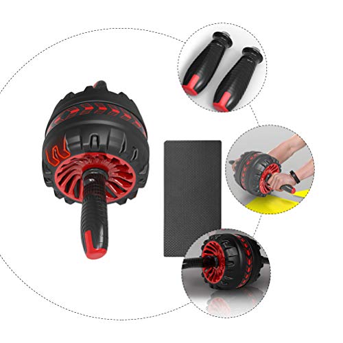 Abaodam Rolo para exercícios abdominais com tapete para academia, suprimento de exercícios em casa (