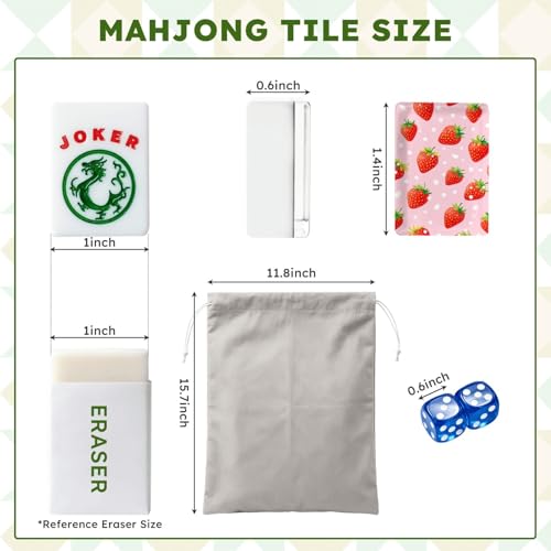 Set de Mahjong Americano con 166 fichas y accesorios miniatura 2