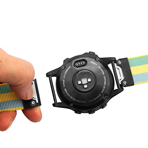 Bracelet nylon de rechange pour Garmin Forerunner 945 fixation solide 22mm - 6