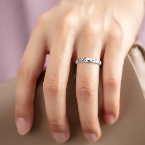 ThunderFit Stackable Silicone Ring Enhancers for Women, Breathable Rubber Wedding Bands - Braided Design 3mm Wide 1.8mm Thick - 3/8 Variety Multipack4