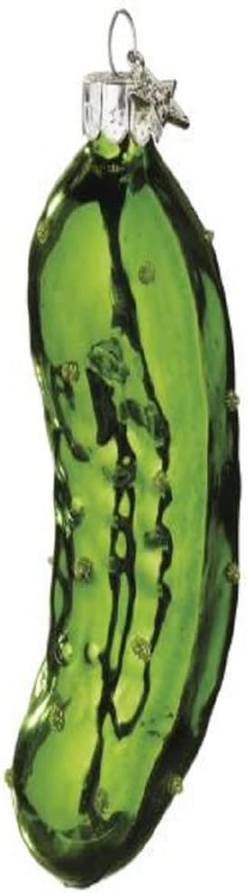Midwest Legend of The Pickle Christmas Tree Ornament Glass 4 Inch Green