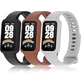 Z.DuDuZAZA Cinturino di ricambio compatibile con Xiaomi Smart Band 9 Active Belts, confezione da 3, cinturini regolabili in silicone per Mi Smart Band 9 Active (P-C)