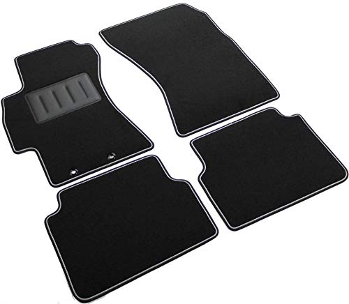 Il Tappeto Auto SPRINT04300 - Alfombrillas para Coche, Negras, Antideslizantes, con Borde Bicolor y embellecedor de Goma Reforzado, para Impreza III, Desde el año 2008