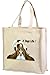Produktbild Cartoon Basset Hound Cotton Shopping Bag, Cream by Art2Wear