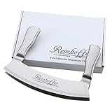 Reinhoffer Fine Kitchenware 9-Inch Stainless Steel Double Blade Crescent Chopper Blade Mezzaluna Knife and Mincer