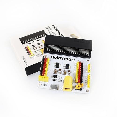HOLASMART Micro:bit Sensor Expansion Board Breakout Adapter Shield for BBC Micro bit Starter Kit Compatible with microbit V2, V1 Controller Board(Without Microbit)