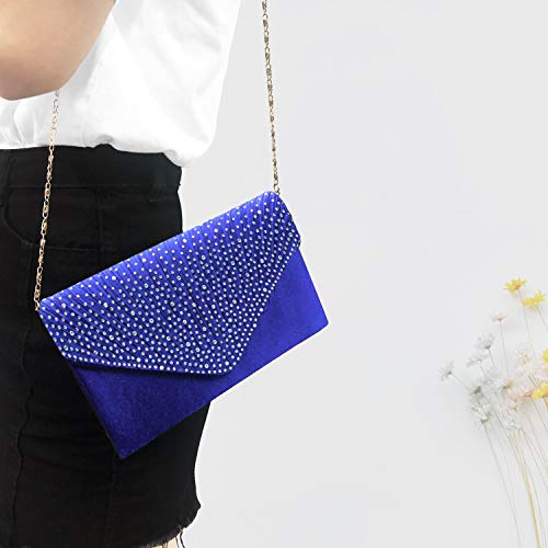 Groupcow New Ladies Evening Handbags Bridal Wedding Bag Handbag (Royal Blue) #TOP6