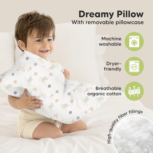 image for KeaBabies Toddler Pillow with Pillowcase - 13x18 My Little Dreamy Kids
