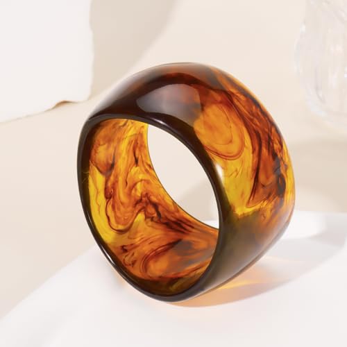 Bocar Chunky Cuff Vintage Resin Bangle Wide Bracelet Irregular Geometric Wristband for Women Prom Holiday Jewelry Gift (SL-1010)4