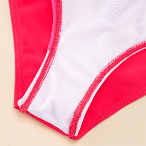 Girls Two Piece Swimsuits Bowknot Bathing Suits Kids Color Block Bikini Swimwear Set Swimming Suit for Girls 10-12 — view 4