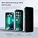 EZ-GLAZ- 4 Pack Privacy Screen Protector for iPhone 13 Pro [6.1 inches] With 2 Pack Camera Lens Protector, [Drop Protection] 9H Hardness Scratch Resistant Tempered Glass Film, Easy to install