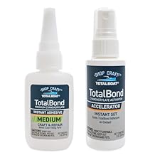 TotalBoat Medium CA Glue with Activator - TotalBond Cyanoacrylate Super Glue Adhesive for Wood, Plastic, Glass, Metal, Stone, and Crack Repair - Accelerator Spray Instantly Dries Super Glue