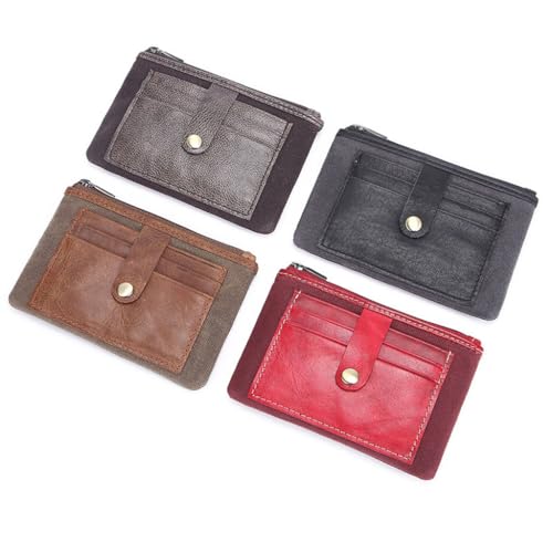 Men's Mini Cute Small Wallet Women's Short Top Layer Cow Pickup Bag -thin Key Bag Coin Wallet(E)3