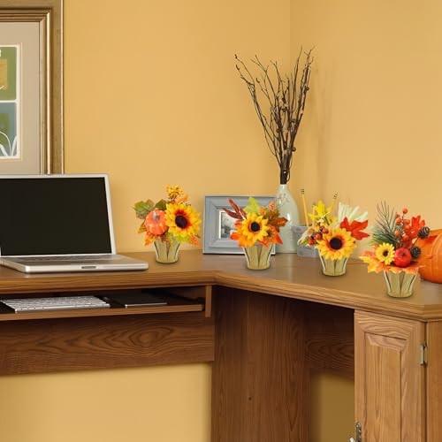 Uieke-4PACK-Fall-Fake-Potted-Plants-Small-Fake-Plants-Mini-Artificial-Faux-Plants-with-Wooden-Pots-for-Bathroom-Shelf-Harvest-Wedding-Thanksgiving-Table-Centerpiece-Home-Office-Desk-Plant-Decor