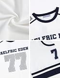 Aelfric Eden Unisex Oversized T-shirt damski, bawełna, dżersej, styl vintage, koszulka z nadrukiem Y2K Streetwear na lato, biały, M
