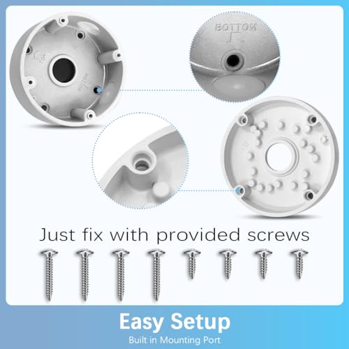 Weilailife WE23 [Only Compatible With Bullet Cameras] Universal Bullet Security Camera Mount Bracket Hide Cable, Metal Electric Enclosure, Waterproof Outdoor Camera Cover thumb #5