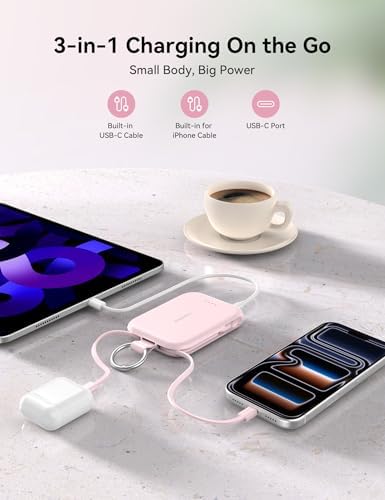 RORRY CharmGo Portable Charger, 5000mAh Power Bank with Built-in Cables - 3