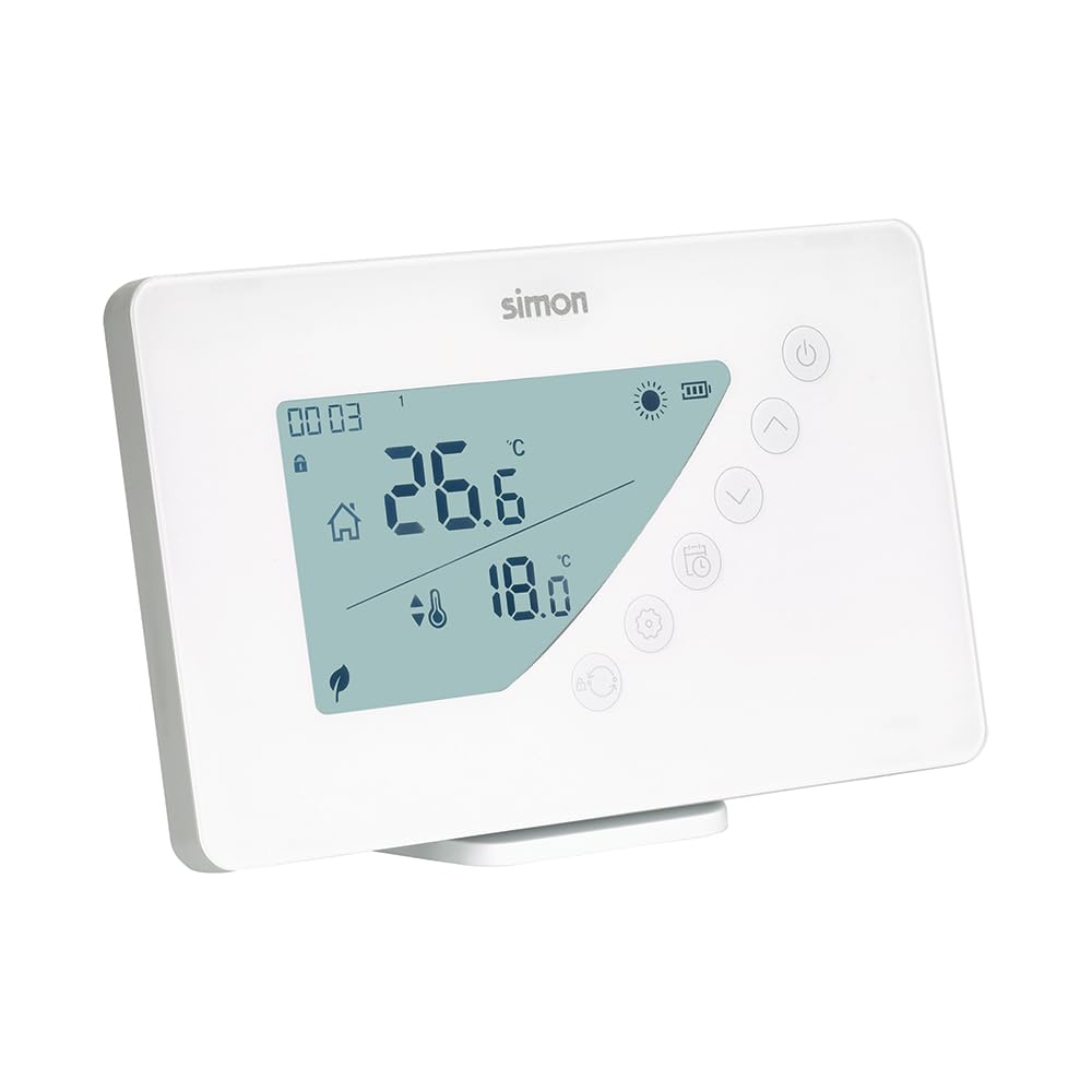 COATI - Termostato Digital Portátil, Programación Diaria y Semanal, Calefacción y Aire Acondicionado, Frío/Calor, Rango Temperatura 5º a 30º, Modo Confort y Económico, Color Blanco
