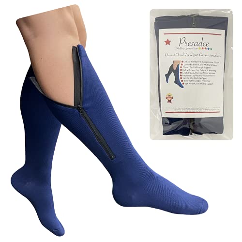 Chaussettes de compression fermeture éclair pour soulager les jambes lourdes