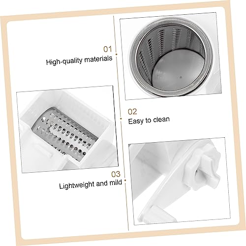 Rallador Manual Giratorio de Acero Inoxidable Blanco miniatura 2
