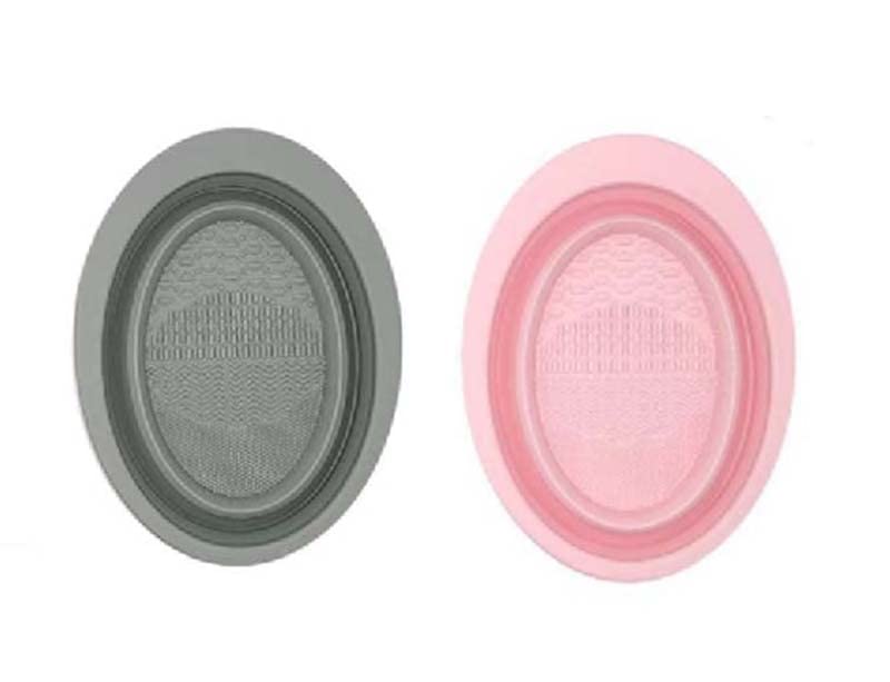 Almohadilla de limpieza de brochas de maquillaje, limpiador de brochas de maquillaje de silicona, cuenco de limpieza de brochas de maquillaje