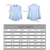 Esabel.C Womens Button Down Shirts Long Sleeve Regular Fit Stretch Work Blouse Black M