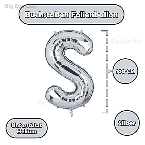 Palloncino Lettera N Argento 100cm - Per Feste E Decorazioni