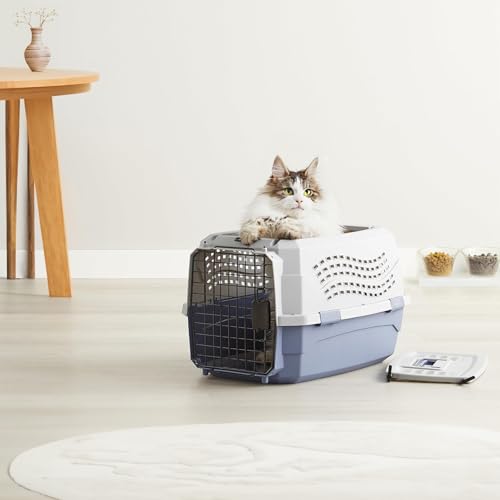 Diyrap Cat Carrier Pet Carrier Dog Carriers For Small Dogs,Cat Carrier Hard Small Dog Carrier Gray & Blue thumb #6