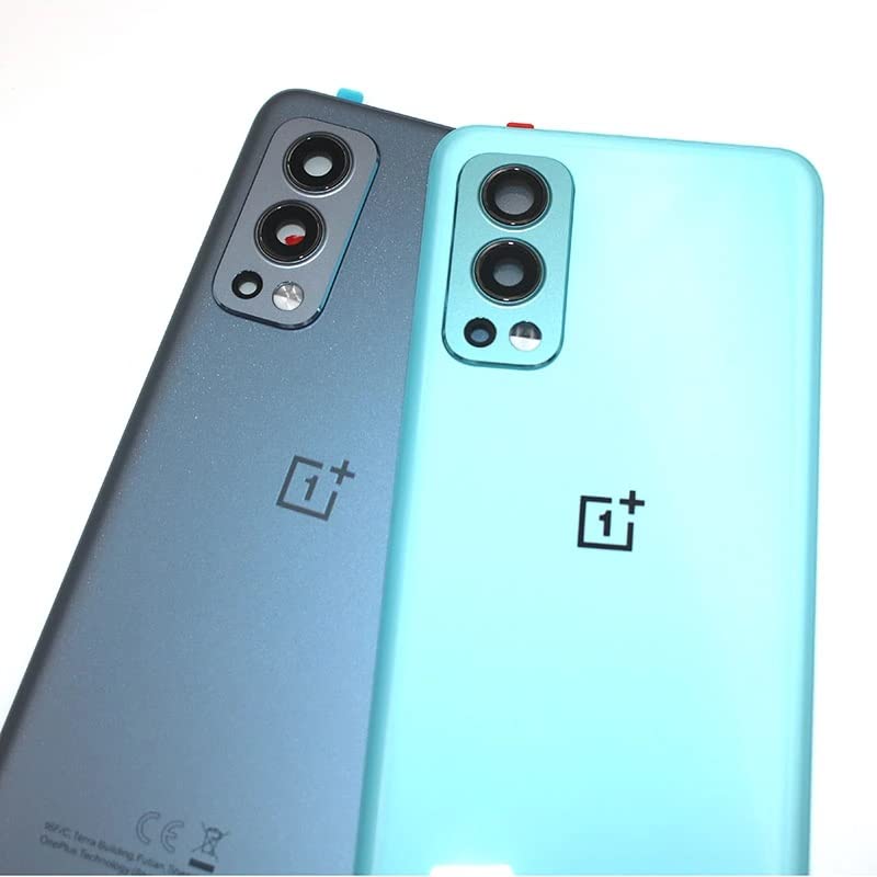 Image of Docile 100% OG Back Glass Back Door Housing Panel Compatible for OnePlus Nord 2 5G : Gray Sierra (with Camera Lens Fitting)