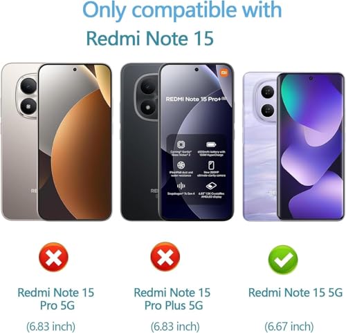 Image of Lustree Back Cover Transparent Case Compatible with Redmi Note 15 / Note 15 SE | Slim Soft TPU Case, Anti-Scratch Cover with Four-Corner Protection Raised Camera Guard