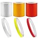 Produktbild Unvtap Reflektorband 6 Rollen Reflektorband Selbstklebend Reflektierendes Klebeband für Autos Motorrad Fahrräder Straßenmarkierung Nachtschutz(5cm x 3m, 1cm x 8m)