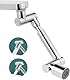 Flintronic Drehbarer Wasserhahn Aufsatz, 1440 Grad Multifunktionaler Verlängerungshahn Mit 2 Einstellbarer Perlator, Faucet Extender für Küche und Bad