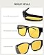 Fimoson Nachtsichtbrille für Autofahrer - Fit Over Glasses Anti Glare HD Brille mit TR Frame für Männer und Frauen