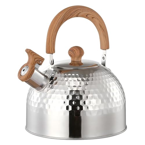 Bouilloire sifflante en acier inoxydable pour tous types de plaques de cuisson
