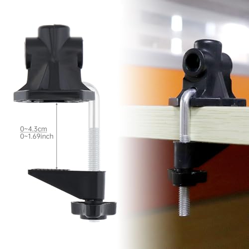 Image of Universal Clamp for Desktop Mount Holder, Replacement Bracket Clamp C-Clamp For Mic Stand /Table Lamp Desk