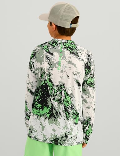 Image of HUK Kids Pursuit Pattern Long Sleeve Shirt, Fishing Shirt for Kids