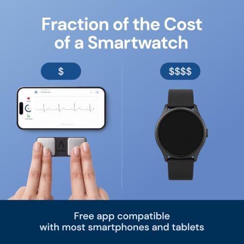 KardiaMobile 1-Lead ECG Monitor, Health Canada Licensed Heart Monitor, Detects Normal Sinus Rhythm, AFib & Arrhythmias, Results in 30 Seconds — view 3