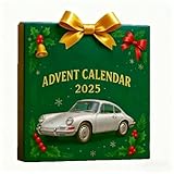 2D-Acryl-Automodell Adventskalender 2025, 24 Tage Weihnachten Countdown Advent Calendar Dekoration, für Männer Frauen Teenager, Sammlerstücke für Autoliebhaber