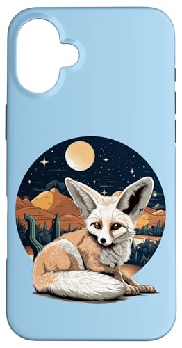 Mens Womens Kids Cute Night Desert Animal Lover Fennec Fox �X�}�z�P�[�X iPhone 16 Plus �p